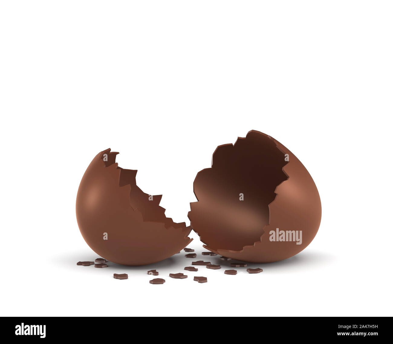 Milk Chocolate Egg That Is Broken PNG Images