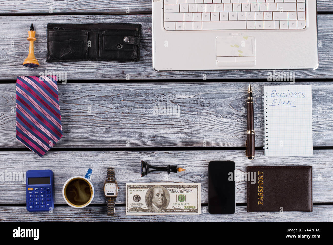 Various items of office clerk Stock Photo Alamy