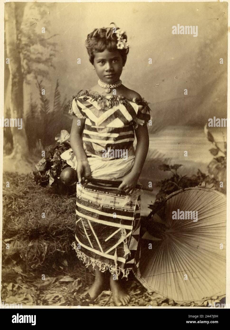 Fa‥99amusami Malietoa, ca. 1889-1890, Stock Photo