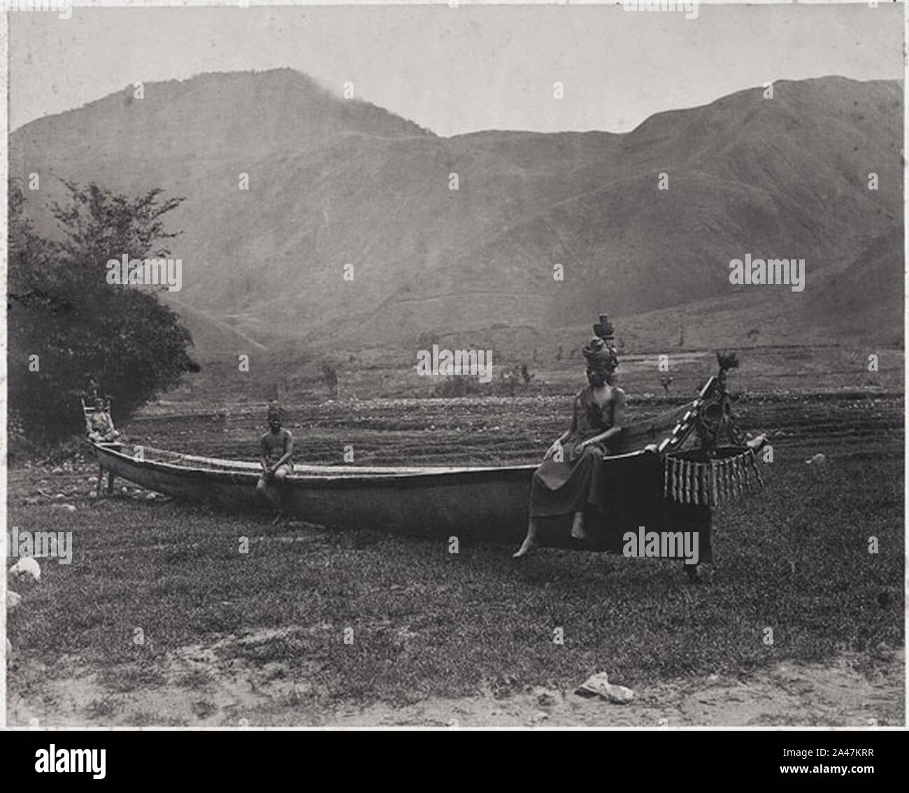 Feilberg Batak canoe Sumatra 1870 Stock Photo - Alamy