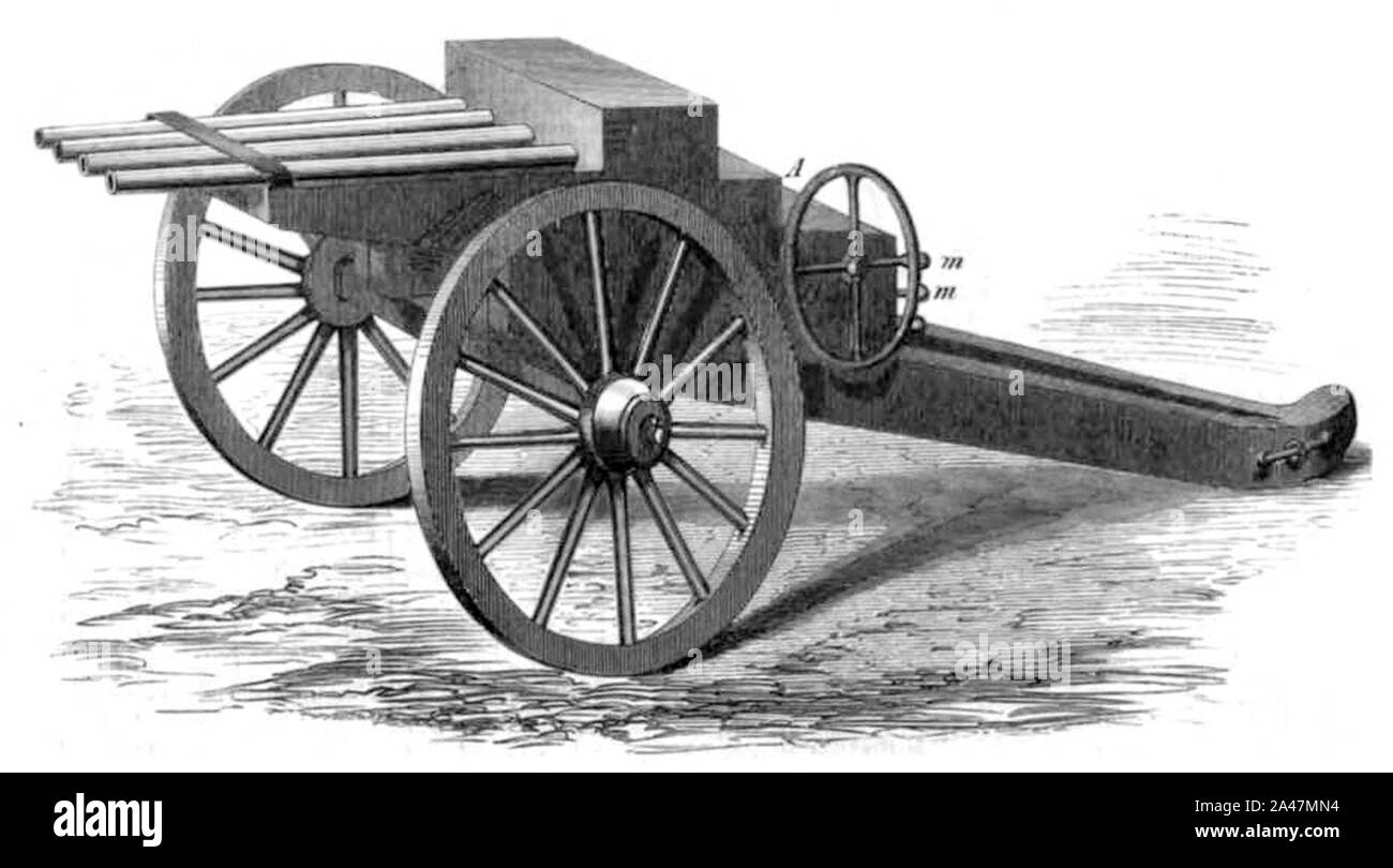 Feldl Gun (drawing). Stock Photo
