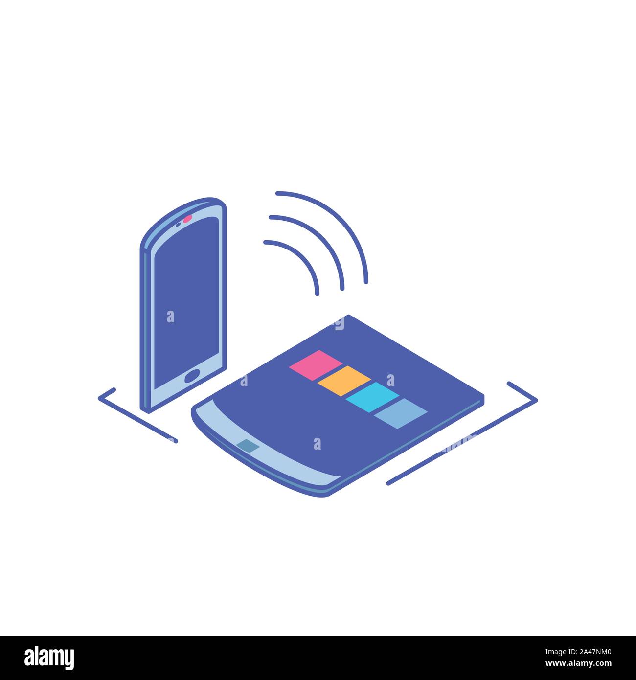 smartphone screen on white background vector illustration design Stock ...