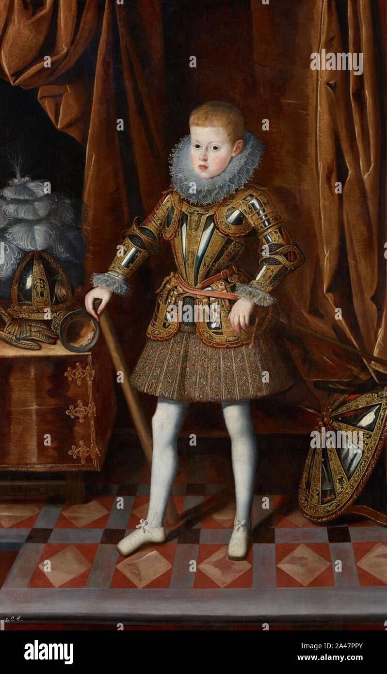 Felipe, príncipe de Asturias (futuro Felipe IV), a la edad de siete años (Monasterio de El Escorial). Stock Photo
