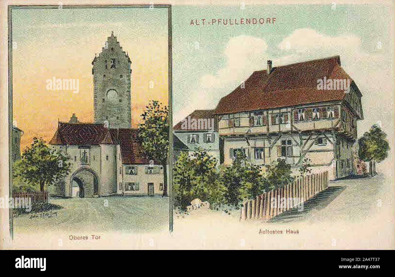 Felle Pfullendorf Oberes Tor Altes Haus. Stock Photo