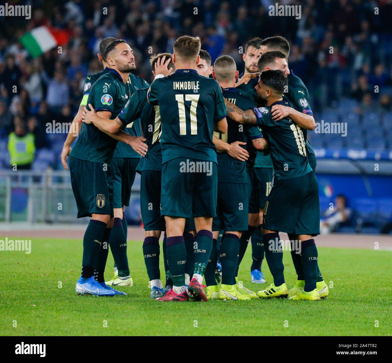 Rome, Italy. . 12th Oct, 2019. 22/10/2019 Rome, Football match between ITALY vs GREECE valid for the European football championships.In picture .ciro Immobile Credit: Fabio Sasso/ZUMA Wire/Alamy Live News Stock Photo