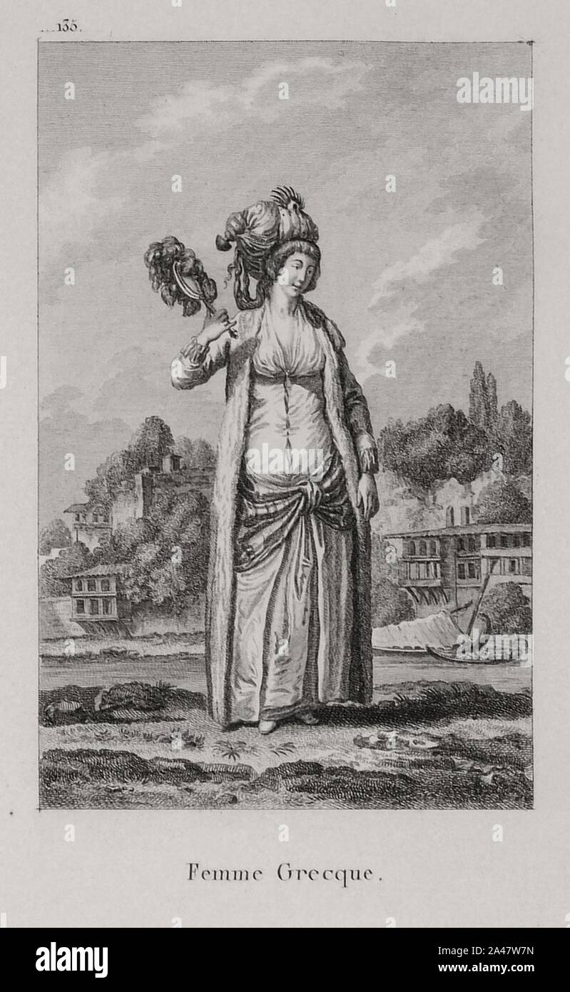 Femme Grecque - Choiseul-gouffier Gabriel Florent Auguste De - 1822. Stock Photo