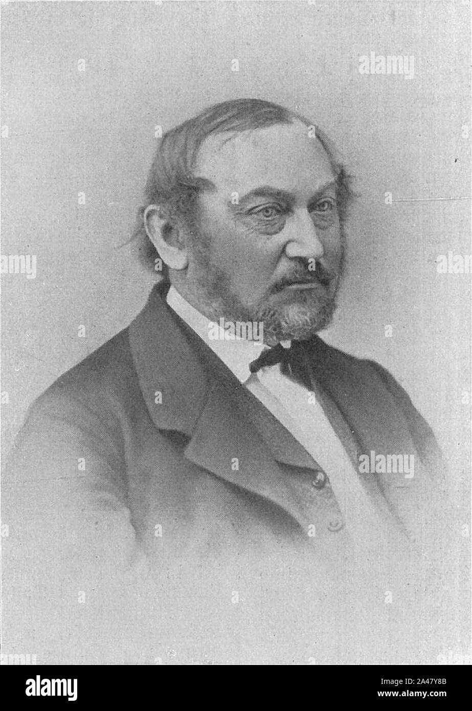 Ferdinand Kommerell ca.1860. Stock Photo