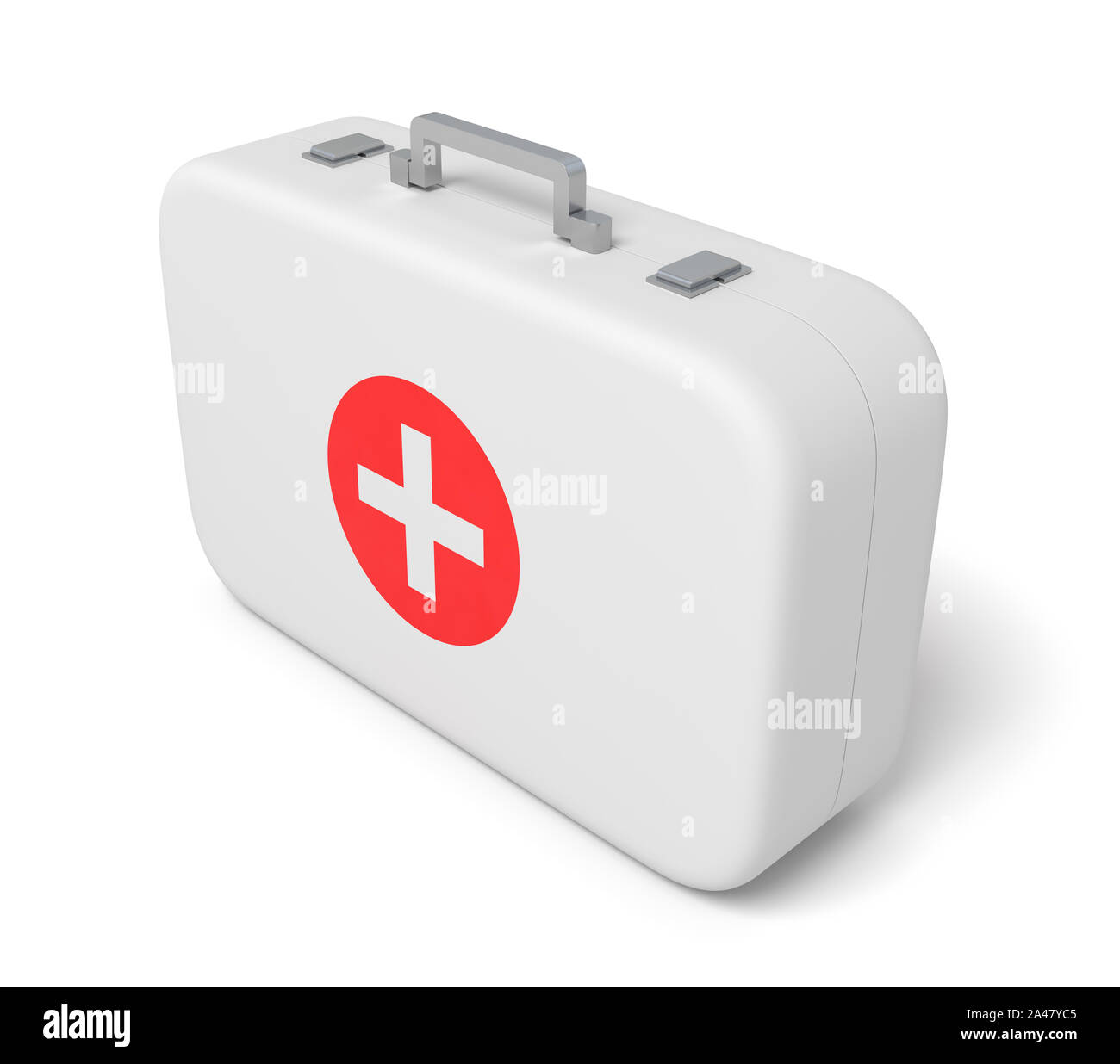 3d rendering of first aid medical box isolated on white background ...