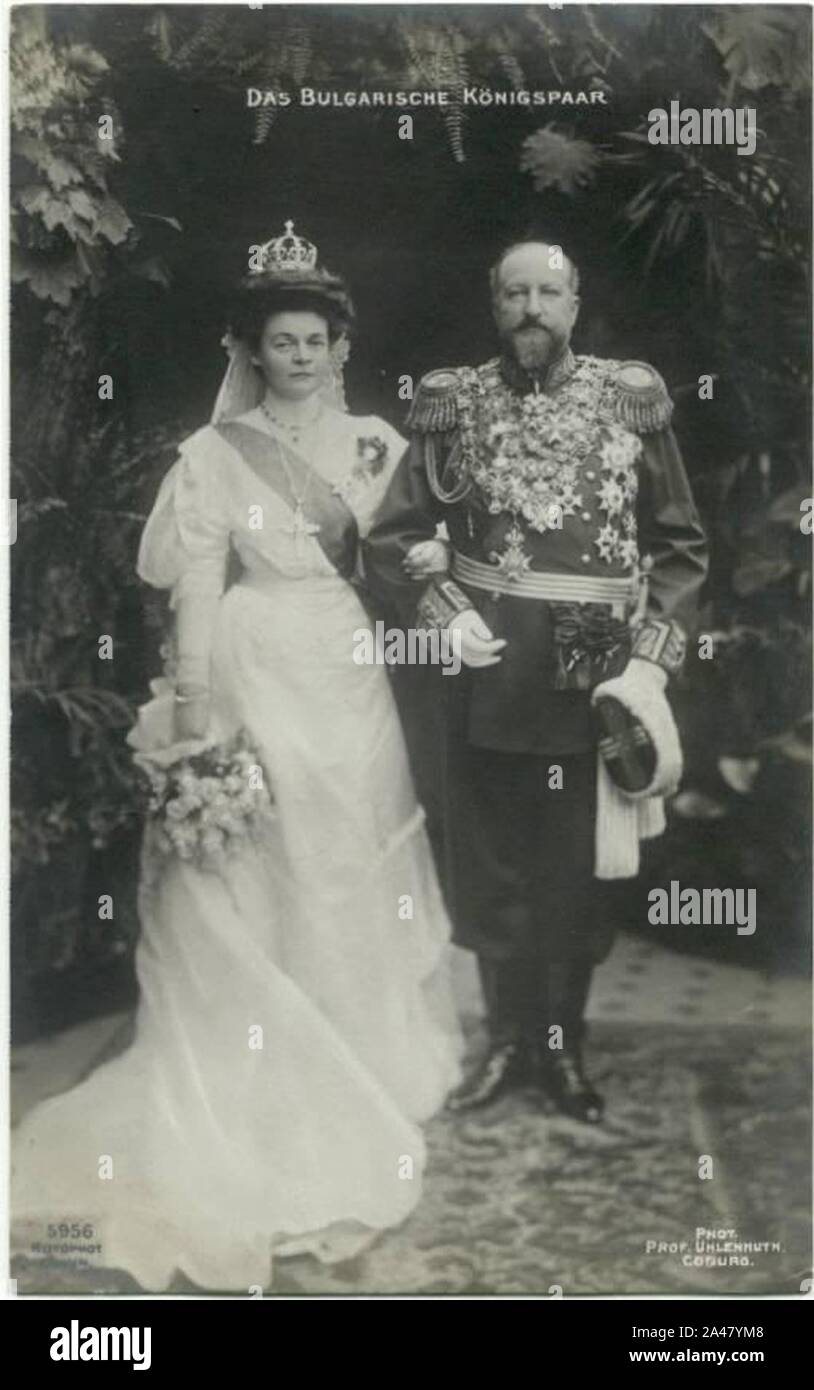 Ferdinand und Eleonore von Bulgarien. Stock Photo