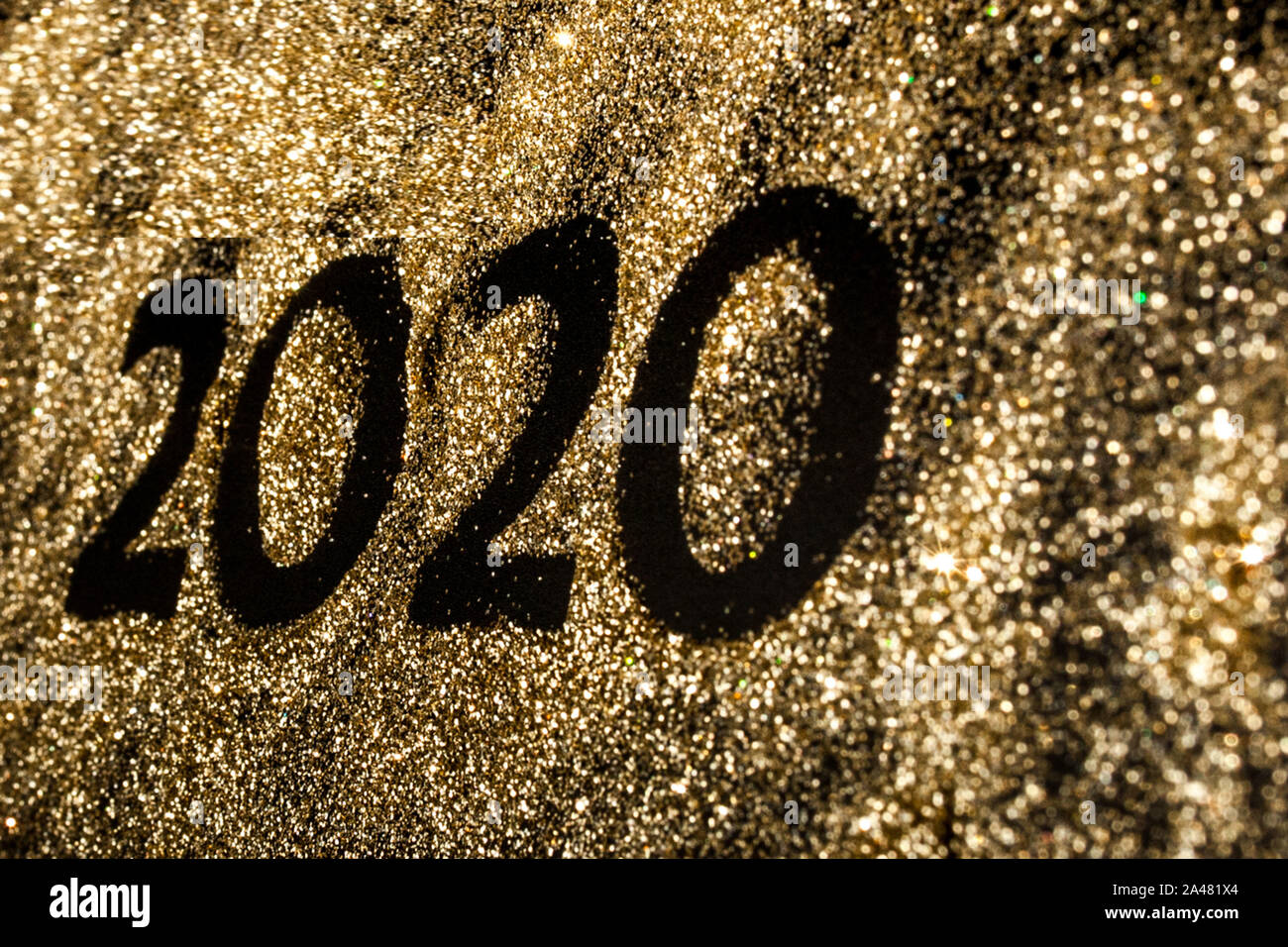 Happy New Year 2020. Creative Collage of numbers two and zero made ...