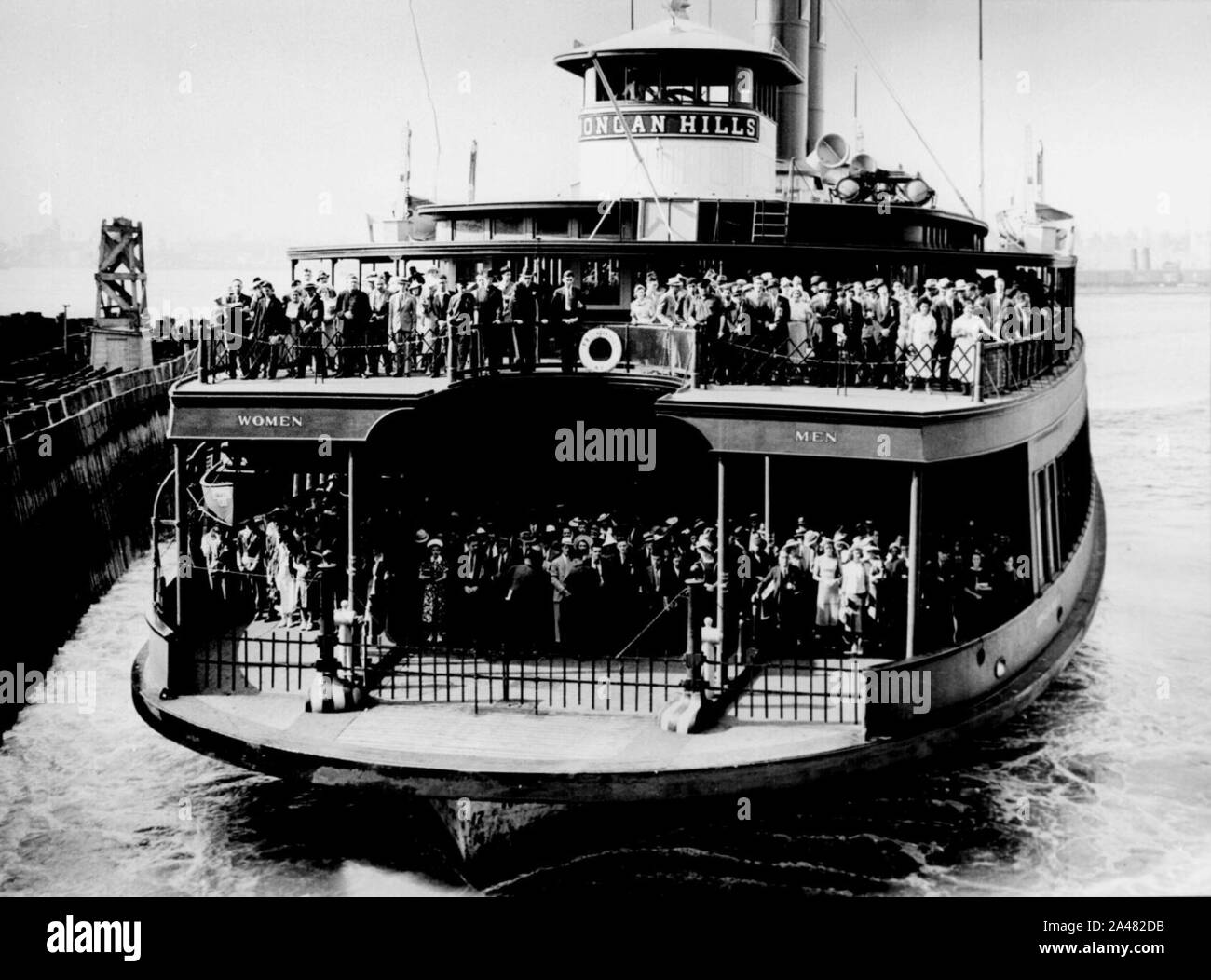 Ferry dongan hills 1945. Stock Photo