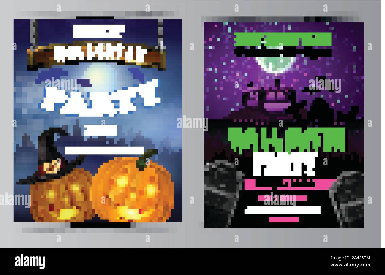 Halloween vertical background with pumpkins Stock Vector Image & Art ...