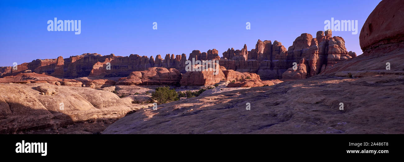 Rock formations inside the Needles District of Canyonlands National Park, Utah, USA Stock Photo