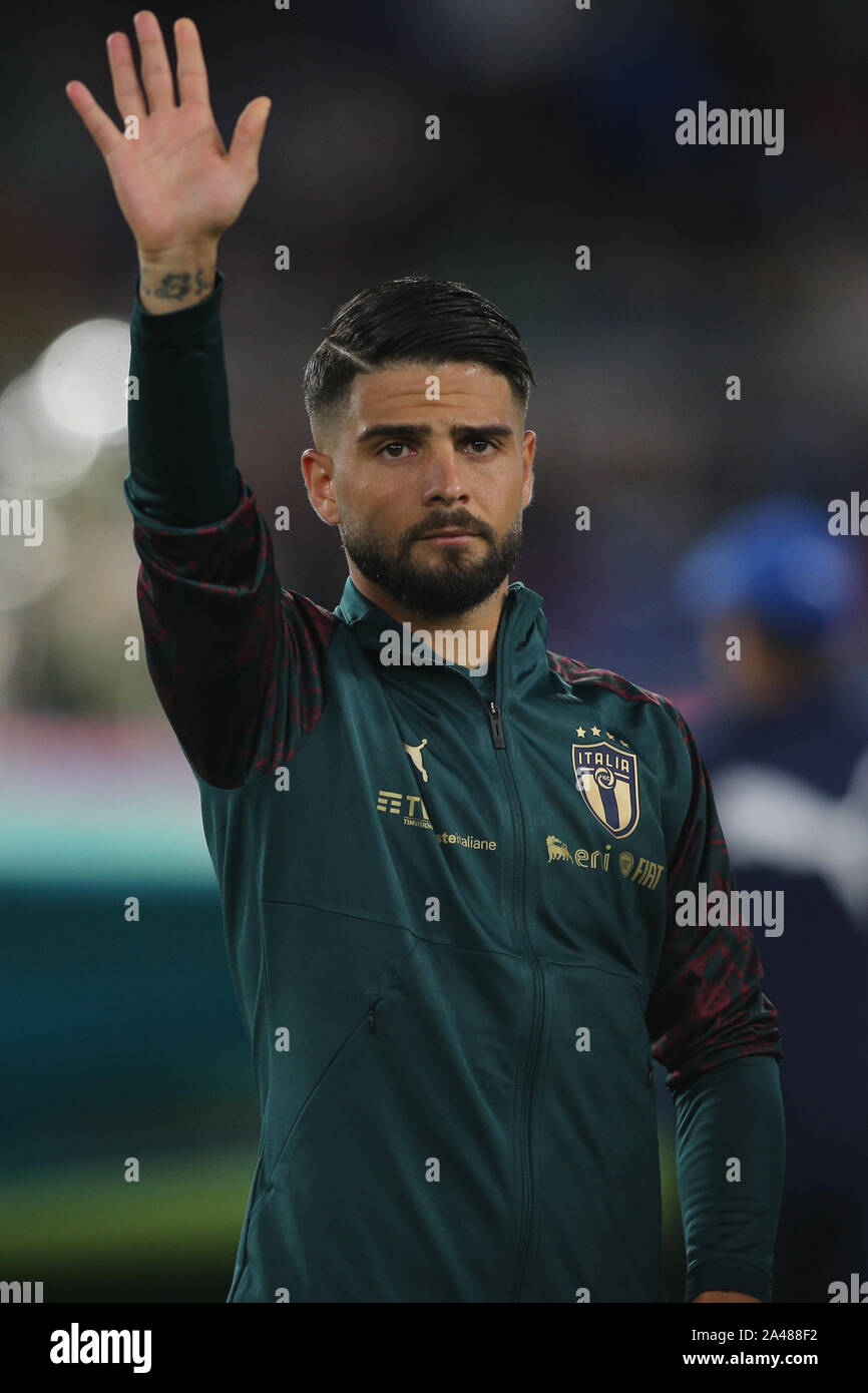 Rome, Italy. 12th Oct, 2019. ROME, ITALY - 12 OCTOBER 2019: Insigne during the UEFA Euro 2020 qualifier match between Italy and Greece, group j on October 12, 2019 in Rome, Italy. Credit: Independent Photo Agency/Alamy Live News Stock Photo