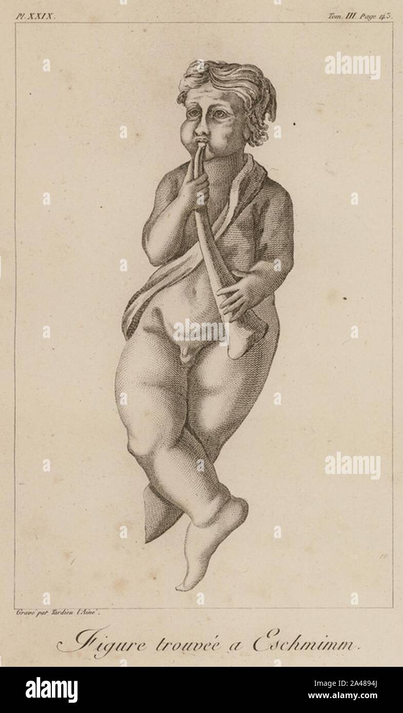 Figure trouvée a Eschmimm - Sonnini De Manoncourt Charles Nicolas Sigisbert - 1799. Stock Photo