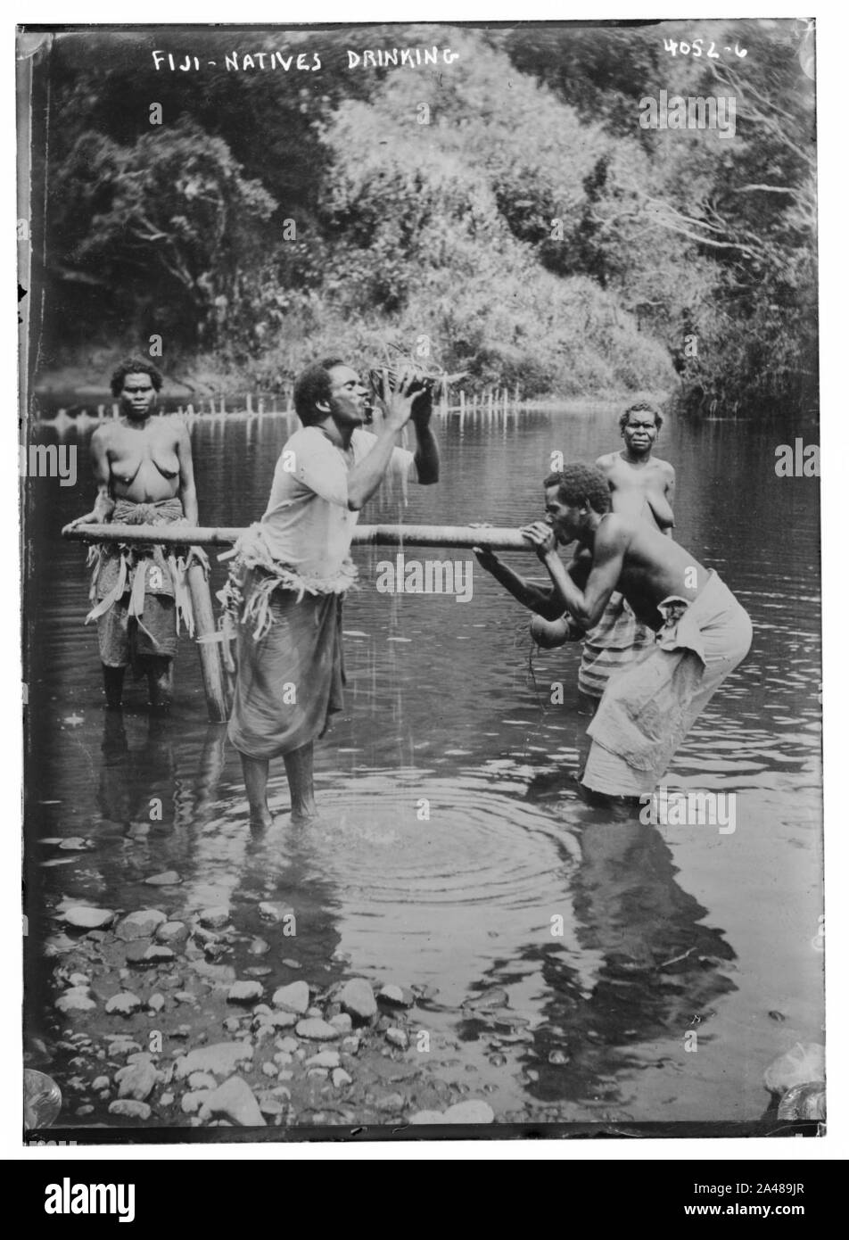 Fiji natives drinking Stock Photo Alamy