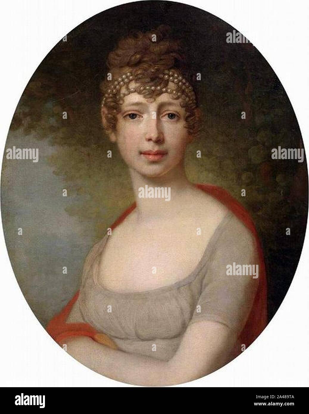 File-Maria Pavlovna of Russia by V.Borovikovskiy (1804 Gatchina). Stock Photo