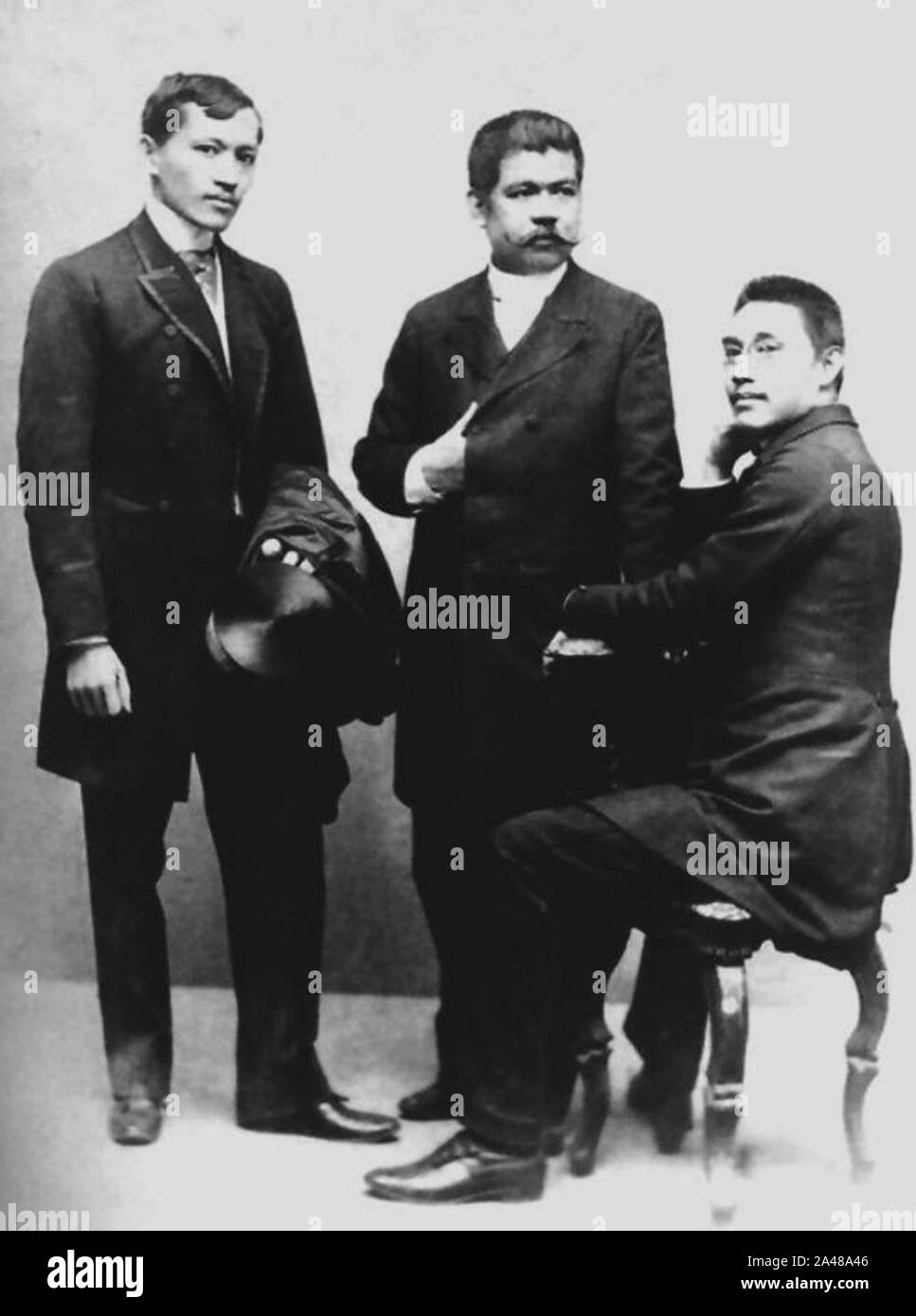 Filipino Ilustrados Jose Rizal Marcelo Del Pilar Mariano Ponce Stock jose-rizal-writing