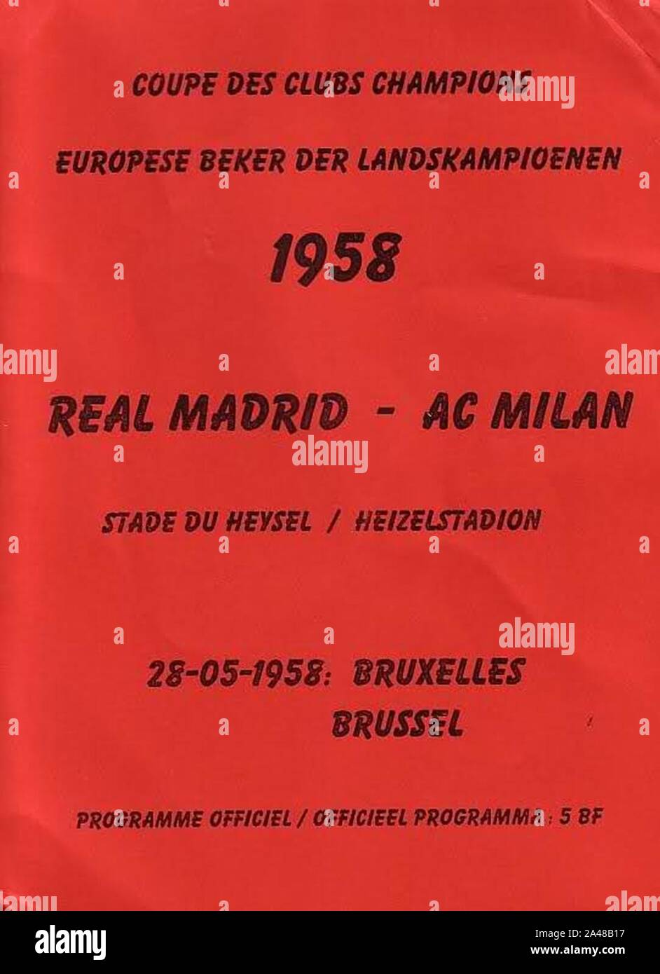 Finale 195758 ChampionsEuropeens Stock Photo Alamy