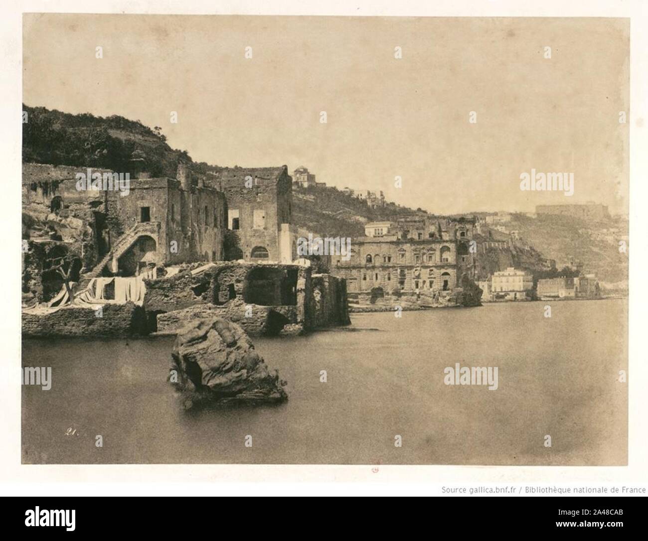 Firmin-Eugène Le Dien - Posillipo e Donn'Anna. Stock Photo