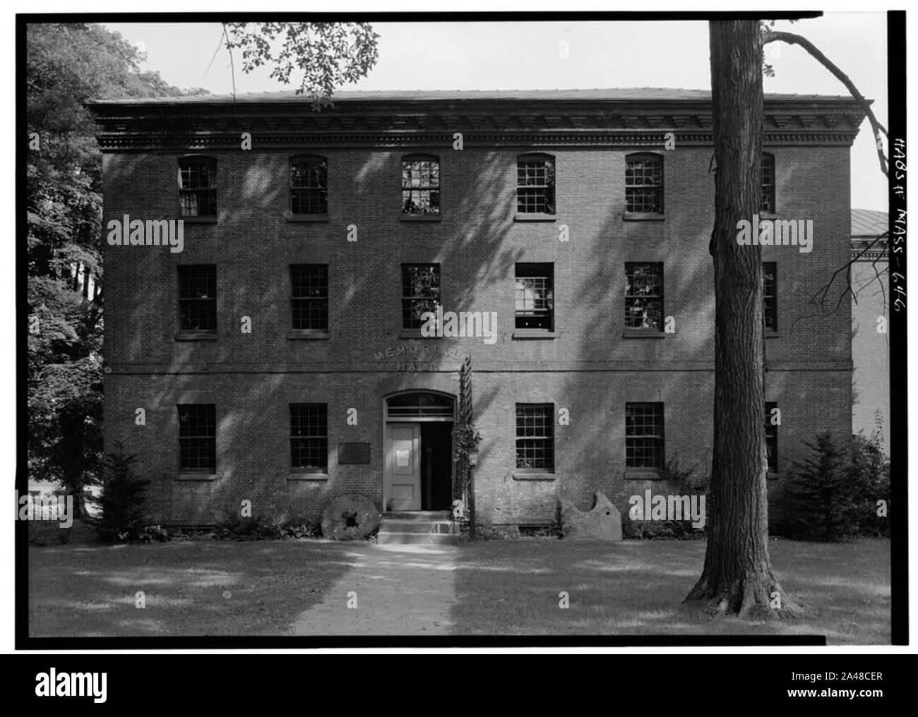 First Deerfield Academy Memorial Hall Deerfield Massachusetts Stock