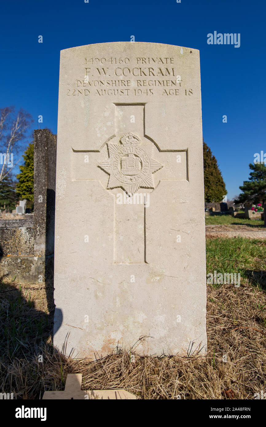Devonshire commonwealth war graves commission cemetery hi-res stock ...
