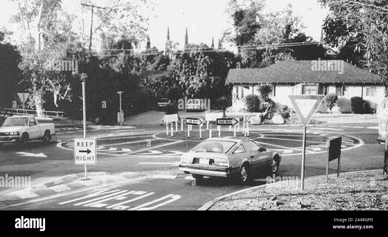 Five Points Roundabout - 1992. Stock Photo