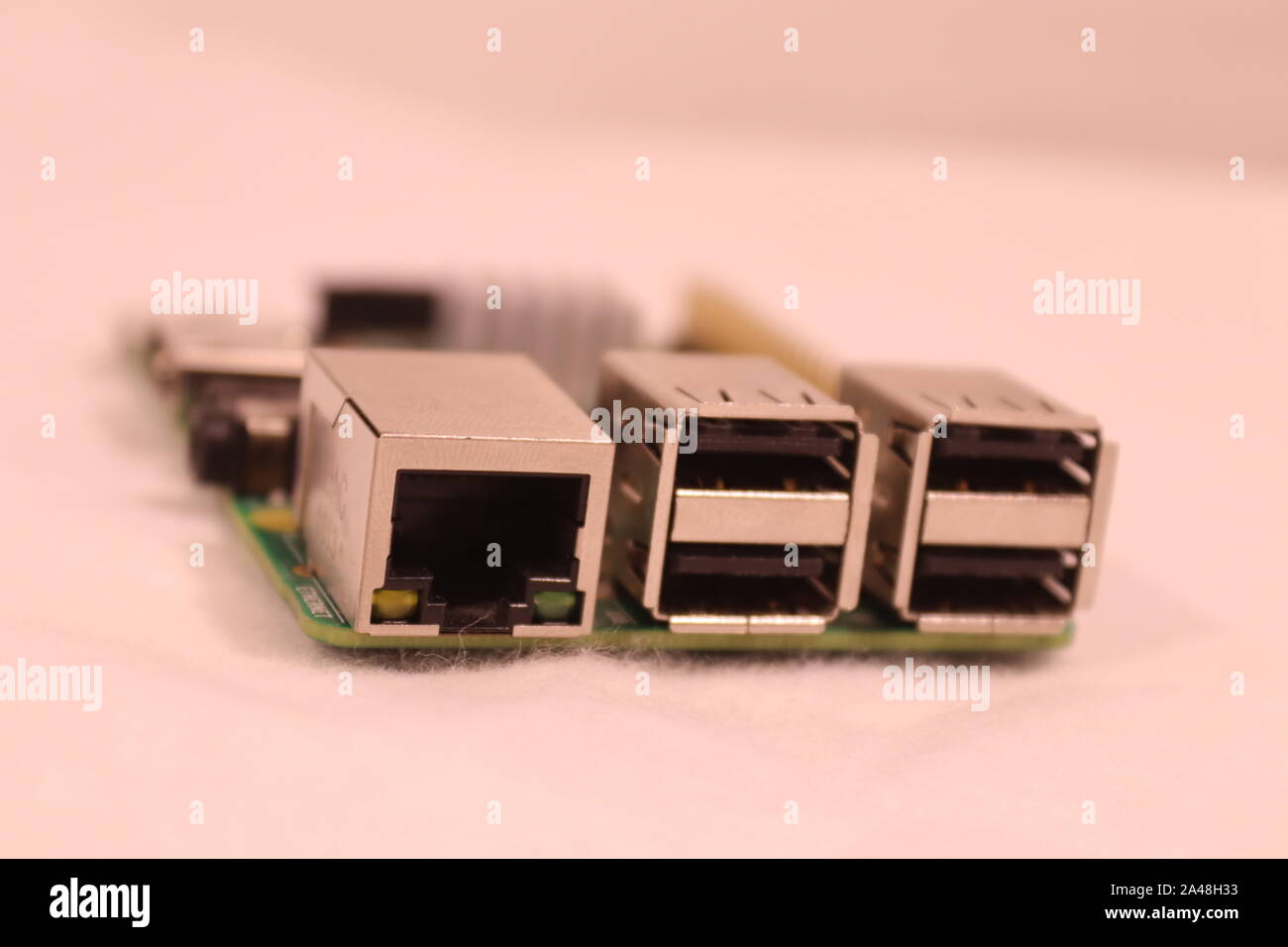 A Rasperberry Pi 3 B+ Stock Photo