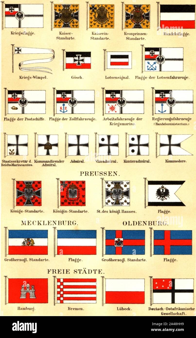 Flaggen Deutsches Reich Bd1. Stock Photo