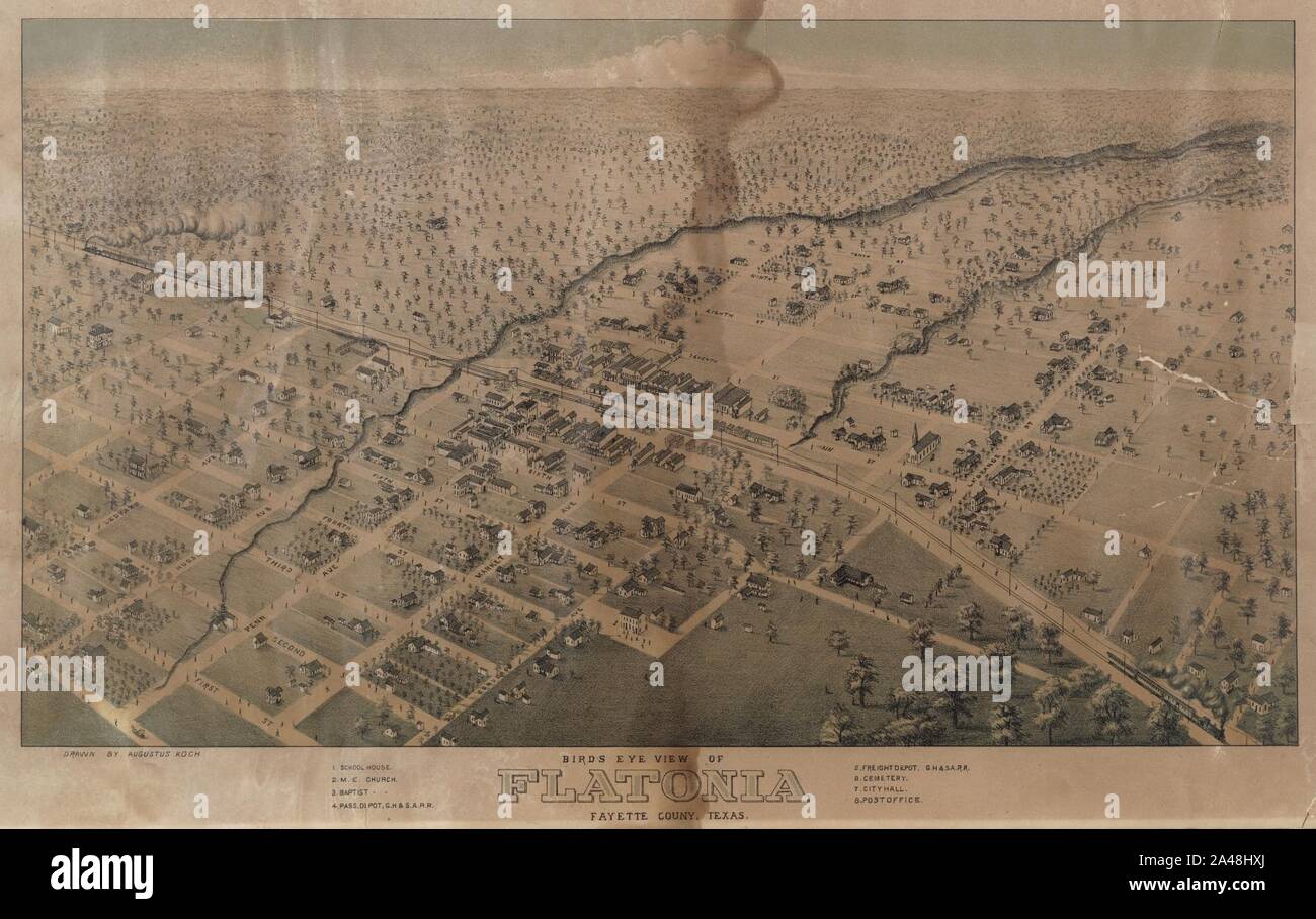 Flatonia, Texas in 1881 Stock Photo Alamy