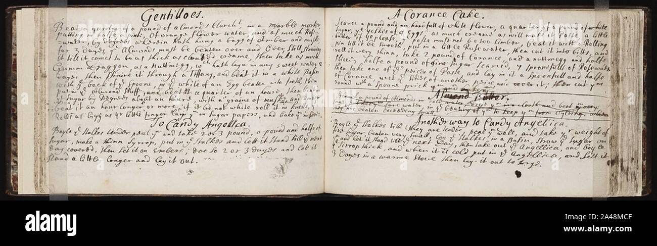 Beinecke Flickr Laboratory - (Commonplace Book), (late 17th Century) Stock Photo