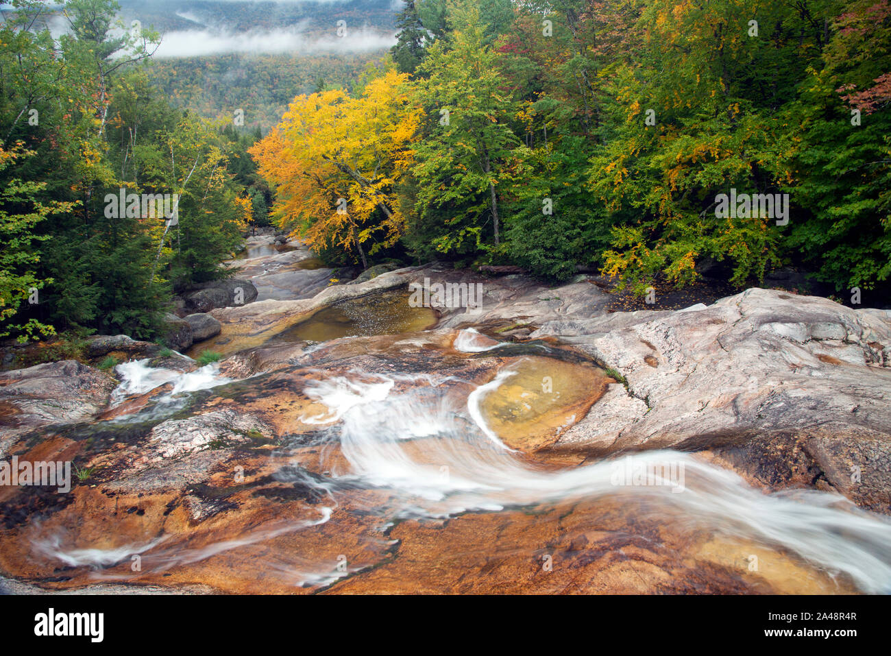 Step Falls in October, Newry, Maine USA Stock Photo