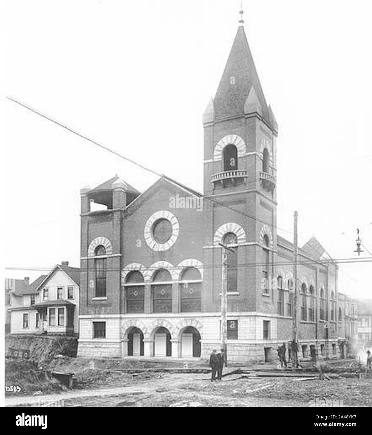 First Baptist Church (Swedish) northwest corner of 9th Ave and Pine St Seattle (CURTIS 303). Stock Photo
