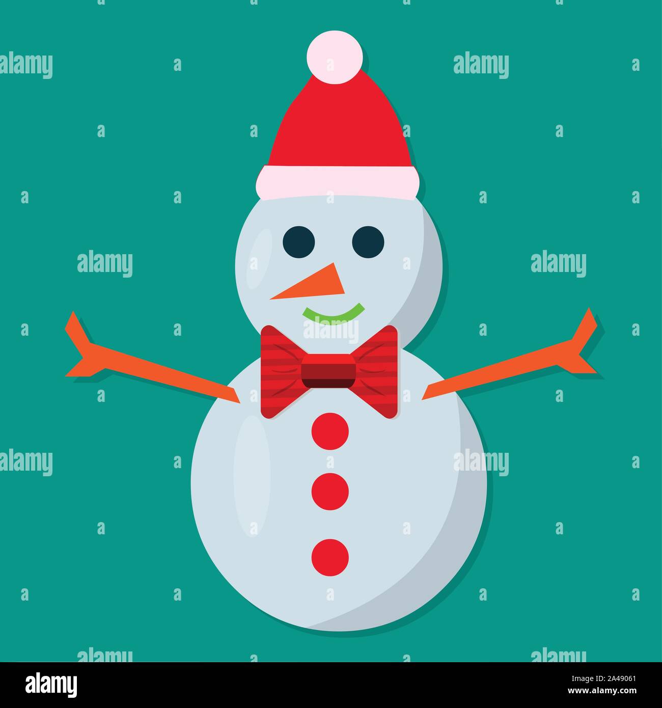 snowman isolated for christmas concept vector illustration Stock Vector