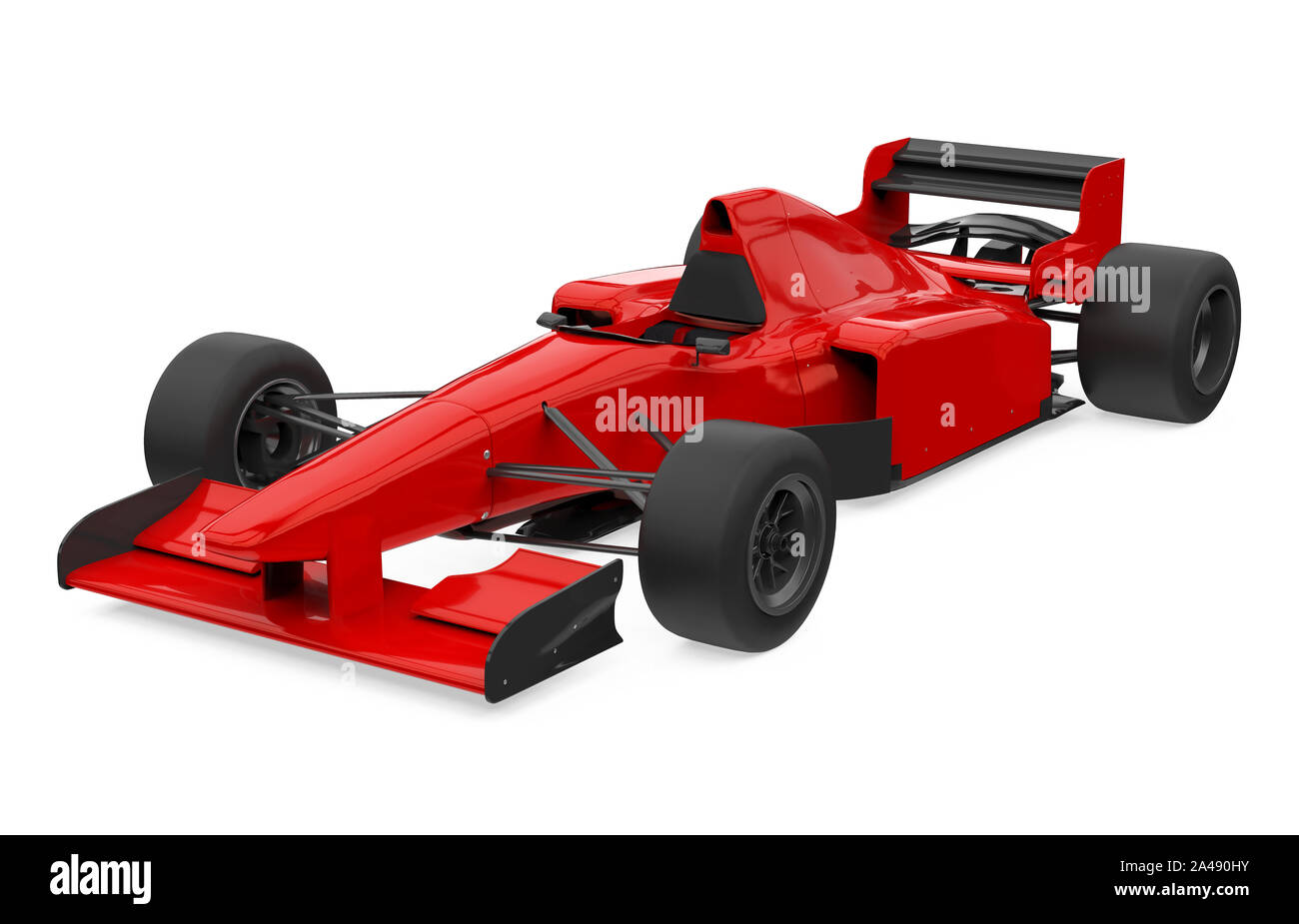 Red Formula One Race Car Isolated Stock Photo - Alamy