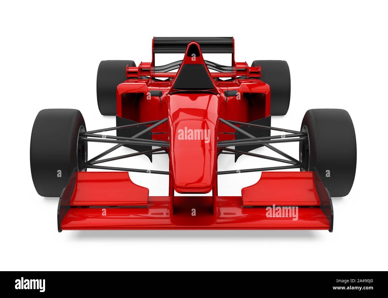 Red Formula One Race Car Isolated Stock Photo - Alamy
