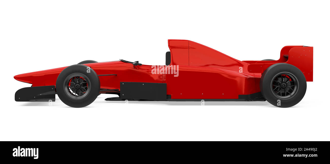 Red Formula One Race Car Isolated Stock Photo - Alamy