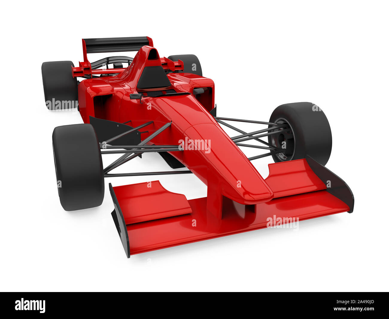 Red Formula One Race Car Isolated Stock Photo - Alamy