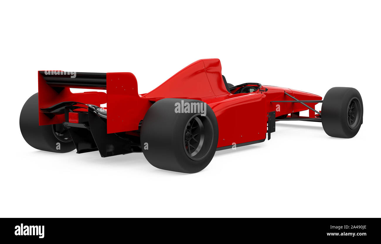 Red Formula One Race Car Isolated Stock Photo - Alamy