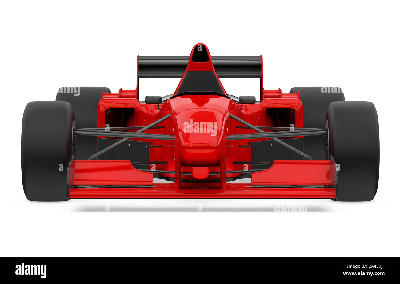 Red Formula One Race Car Isolated Stock Photo - Alamy