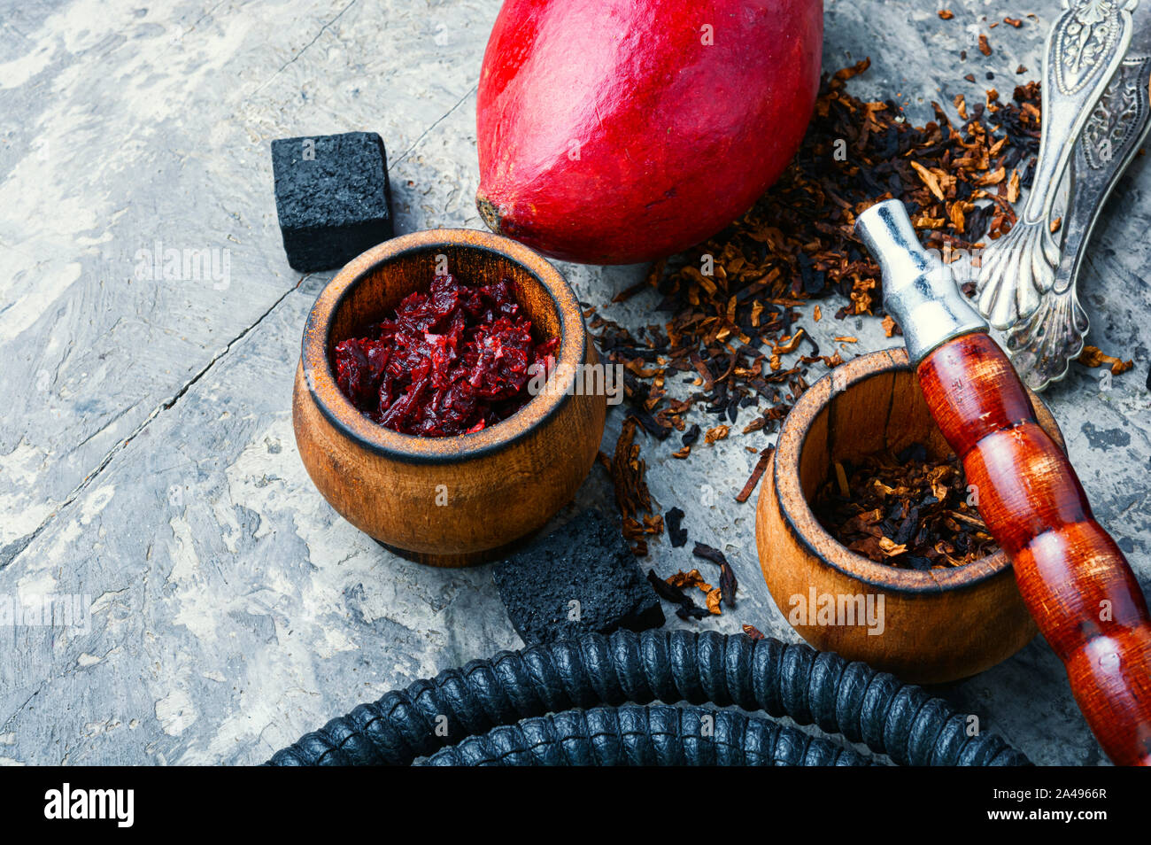 Details of the egyptian hookah.Shisha with mango flavor.Smoking apple tobacco Stock Photo Alamy