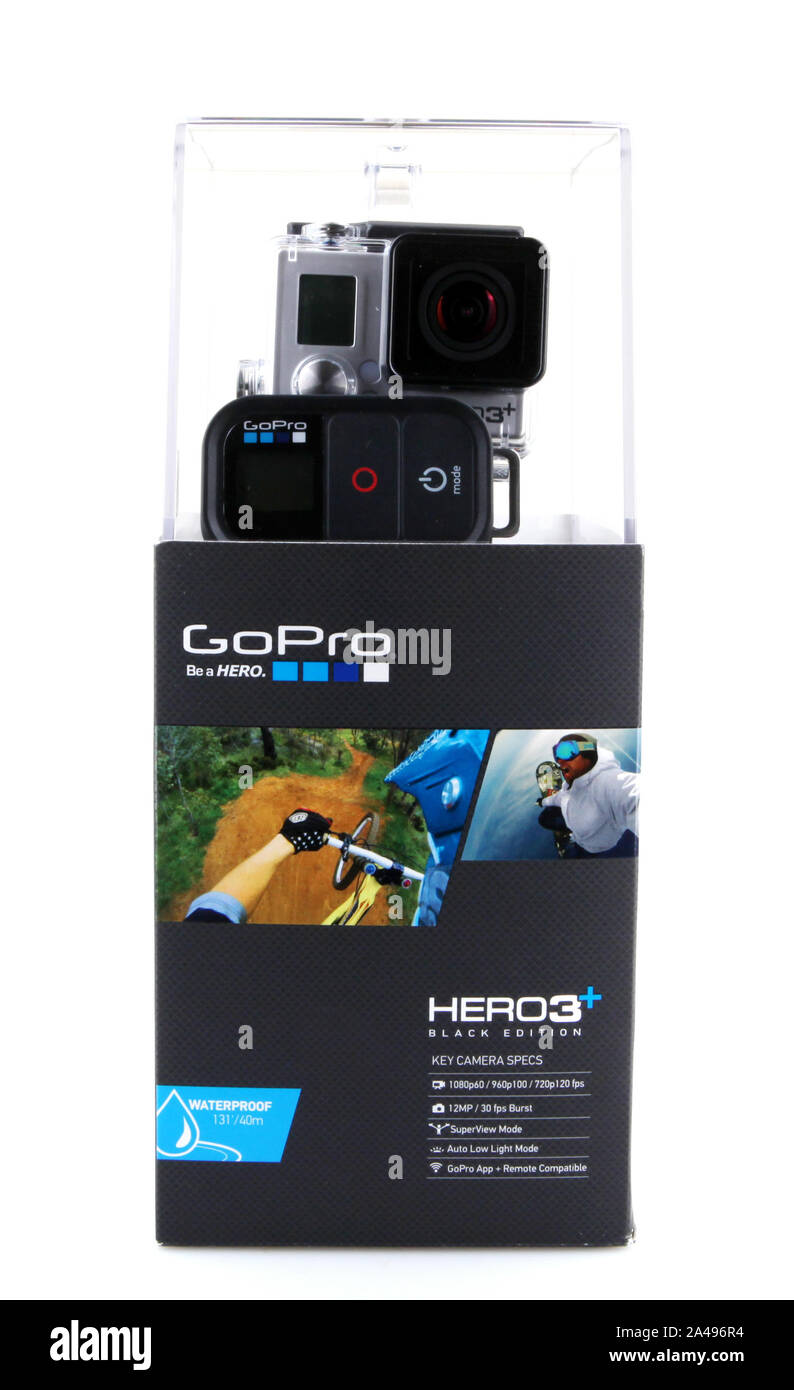 Aytos Bulgaria March 15 14 Gopro Hero3 Black Edition Isolated On White Background Gopro Is A Brand Of High Definition Personal Cameras Often Stock Photo Alamy