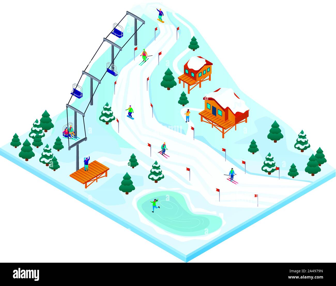 Snowboard Homme Silhouette Vector Illustration 3d