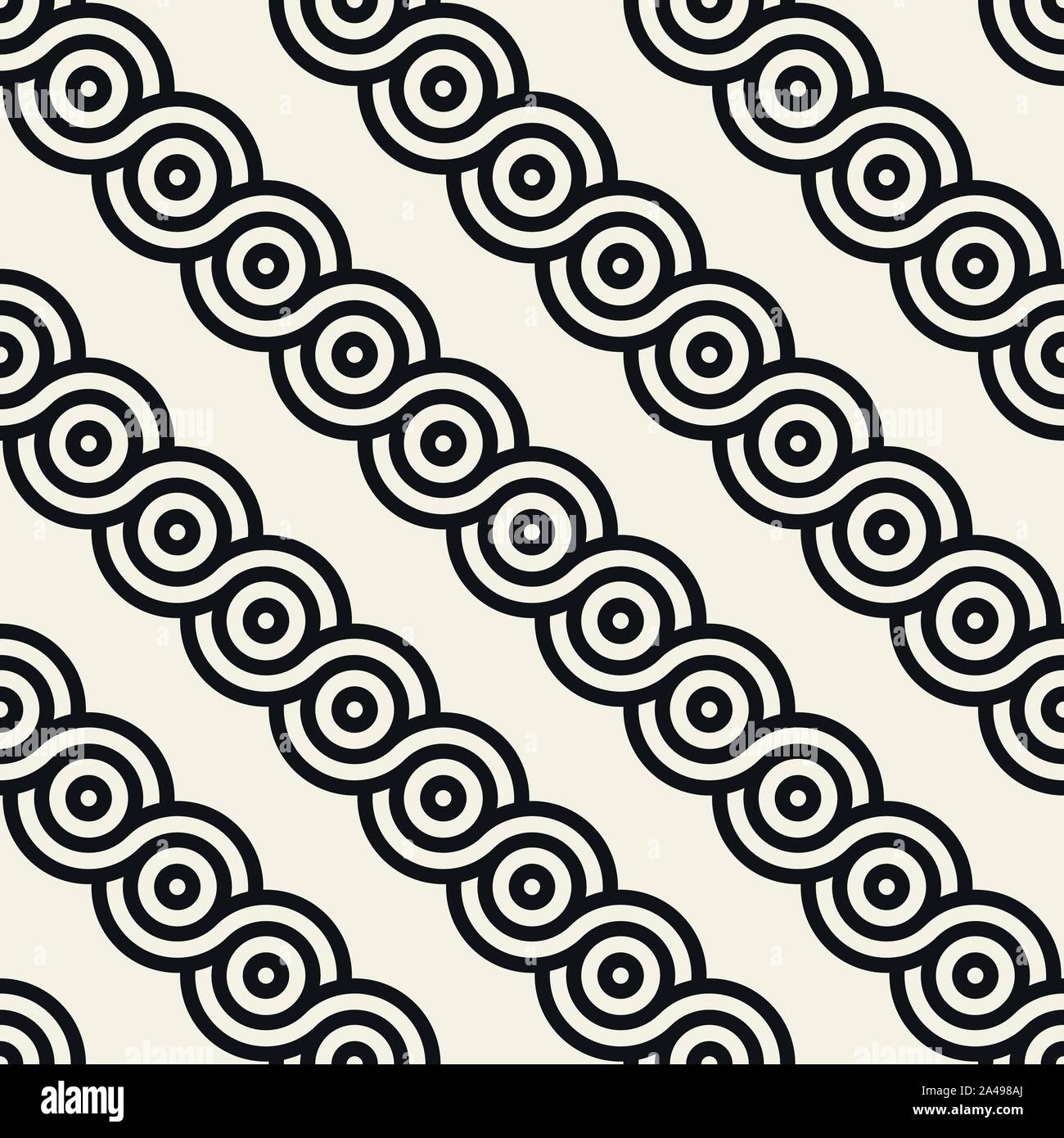 Vector seamless interlacing lines pattern. Modern stylish abstract ...