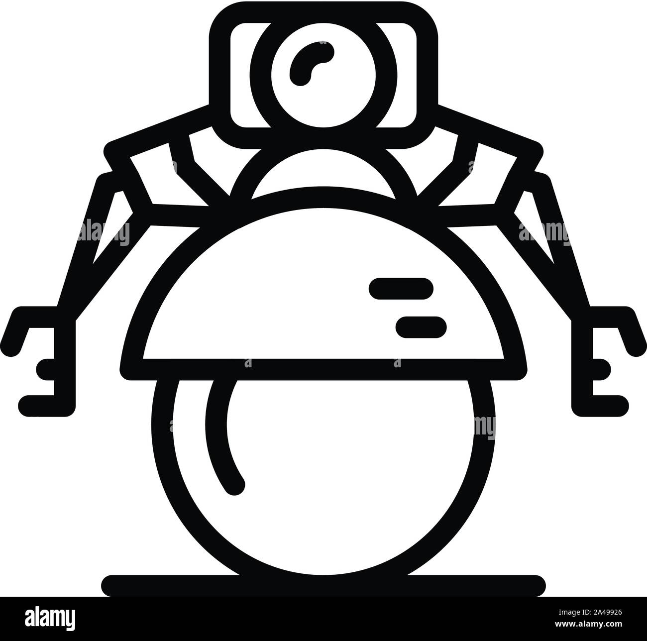 Sphere robot icon, outline style Stock Vector Image & Art - Alamy