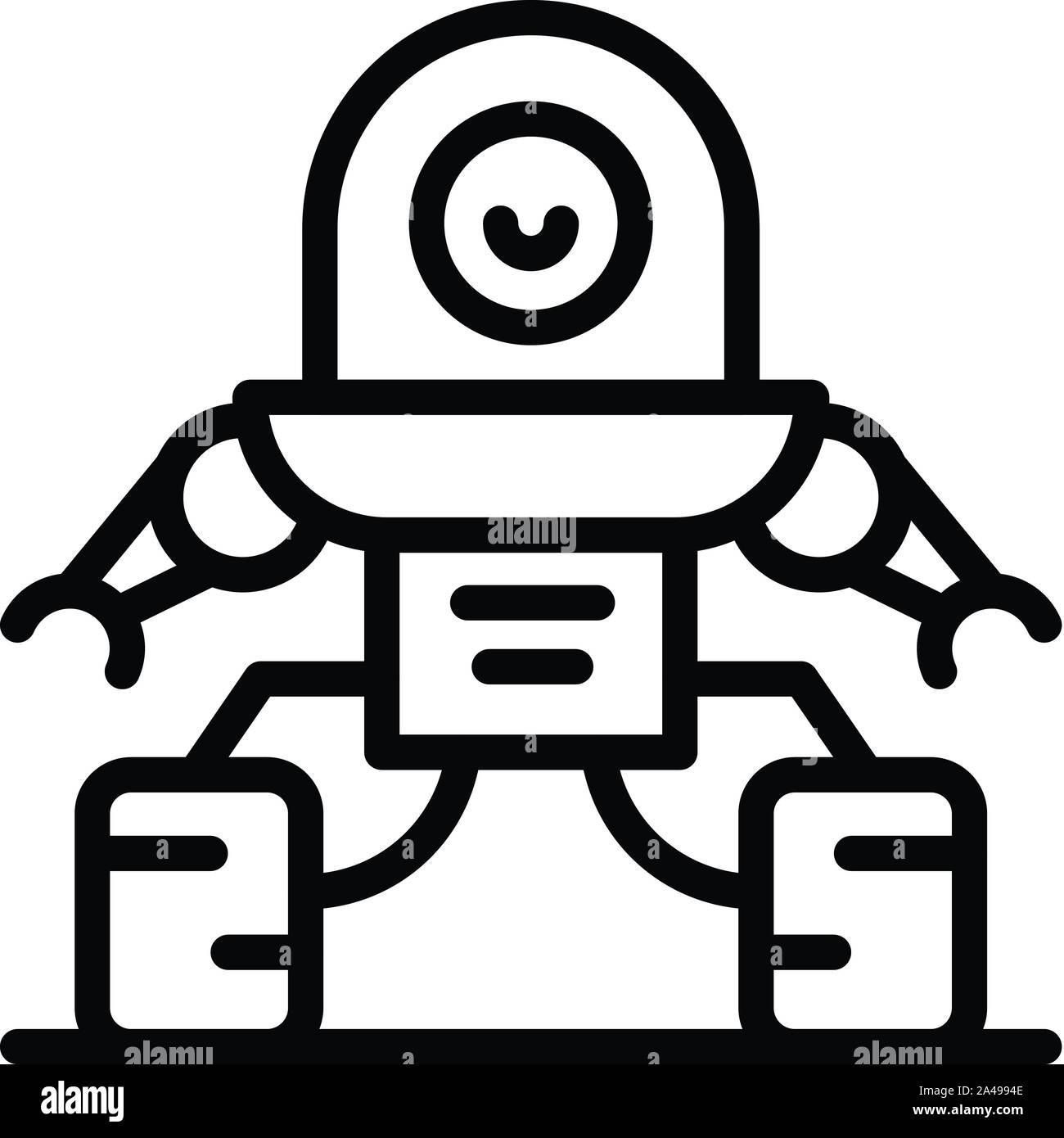Fantasy robot icon, outline style Stock Vector Image & Art - Alamy