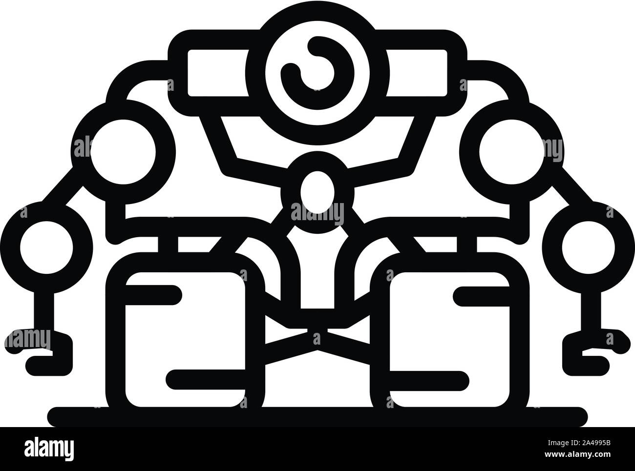 Super space robot icon, outline style Stock Vector Image & Art - Alamy