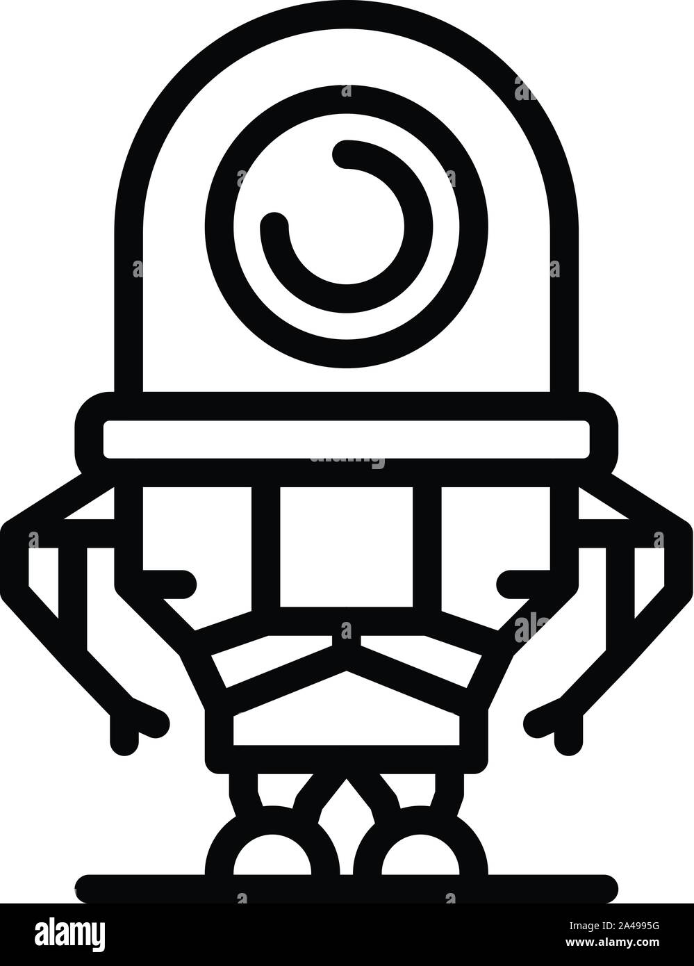 Fear robot icon, outline style Stock Vector Image & Art - Alamy