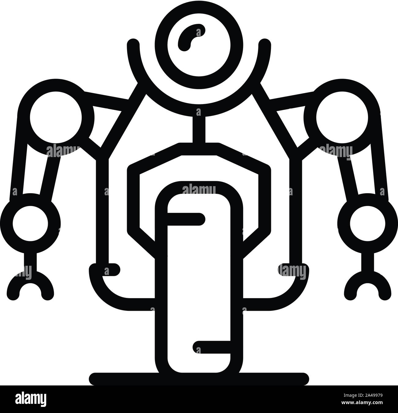 Road wheel robot icon, outline style Stock Vector Image & Art - Alamy