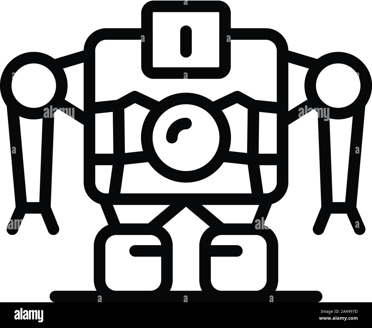 Robot machine icon, outline style Stock Vector Image & Art - Alamy